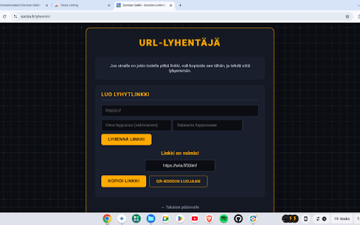 Sorolan Linkkilyhennin :: Lyhennä nykyinen sivu nopeasti yhdellä klikkauksella.