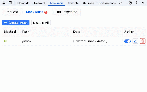 Mockman :: DevTools Extension, Easy to Mock Request