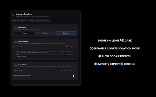 Unaware Sessions :: Privacy-first multi-session browser manager - entirely local