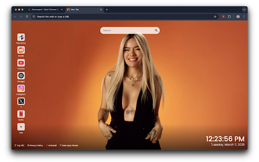 Karol G Wallpapers New Tab :: Customize your browser with Karol G wallpapers, featuring HD images of the Latin music icon on every new tab