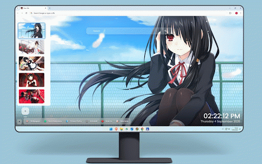 Kurumi Tokisaki Wallpaper :: Elegant Kurumi Tokisaki wallpaper featuring Date A Live's mysterious Spirit in gothic style poses.