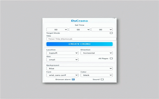 DsCrono :: Floating Timers & Stopwatches for productivity with SOLID architecture
