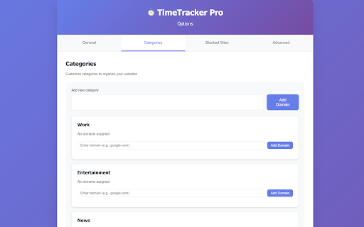 TimeTracker Pro :: Track time spent on each website with detailed statistics and site blocking