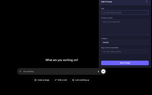 PromptDock - AI Prompt Manager :: Save, organize, and instantly insert your best AI prompts into ChatGPT, Claude, and Gemini. All data stored locally.
