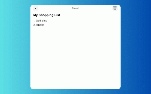 Quick Notepad :: Write and save notes in a popup, anytime.
