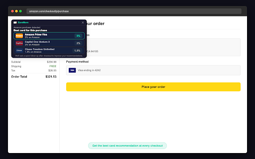 EarnMore :: A simple, free way to know which card to use at checkout so you always earn the most points on your purchases.