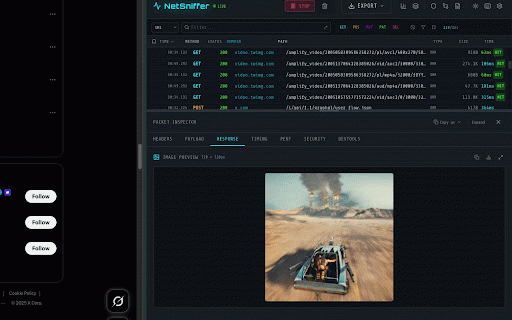 NetSniffer :: Wireshark-inspired network traffic analyzer with cyberpunk FUI