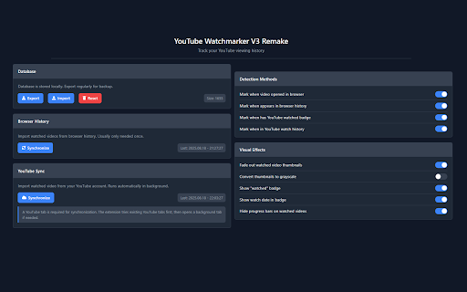 Youtube Watchmarker V3 Remake :: Automatically mark YouTube videos you’ve already watched - now with Manifest V3 support.