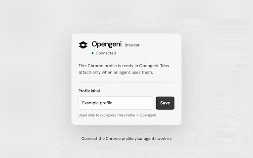 Opengeni Browser :: Connect your Chrome tabs to Opengeni agents for browser automation.