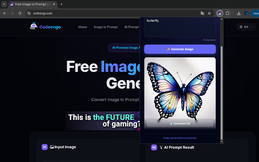 AI Image Generator :: Generate high-quality AI images instantly using Codeengo's creative studio directly from your browser.
