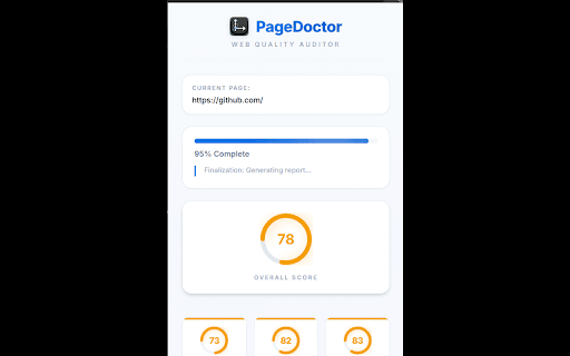 PageDoctor - Web Quality Auditor :: Audit web pages for performance, accessibility, SEO, security & PWA. Get actionable reports.