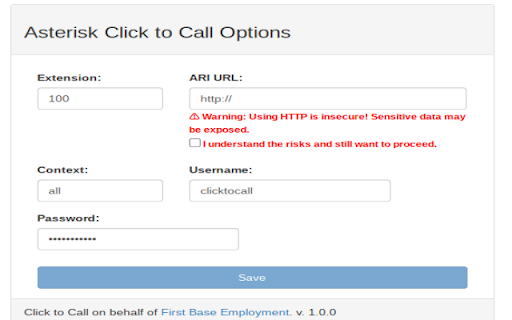 Asterisk Click to Call :: Click to call – calls any phone number you've highlighted directly from your browser using Asterisk.