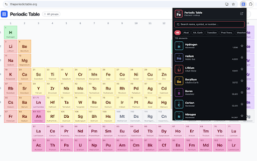 Periodic Table :: Interactive periodic table with all 118 elements. 3D Bohr models, electron configs, crystal structures, and atomic properties.