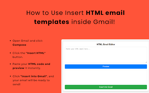 Insert and Send HTML in Gmail :: Copy and Paste Beautiful HTML Email Templates into Gmail, and Share with Your Clients for Enhanced Email Communication.