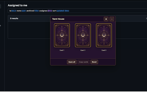Tarot House :: A stable floating tarot card widget.