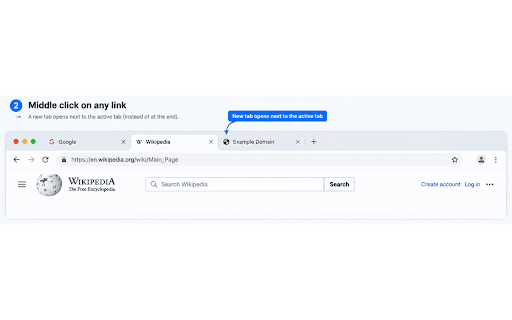 Open Tab Next to Active :: Opens new tabs next to the currently active tab for better workflow