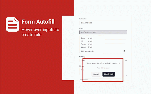 Form Autofill - One-Click Form Filler for Chrome :: Form autofill for any website. Fill forms in one click with saved rules. Local-only, no account, no sync. Works offline.