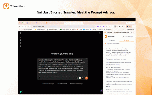 TokenMetr — AI Prompt Optimizer & Token Saver :: Optimize AI prompts before you hit send. Cut tokens 63%, save money, and get better outputs on ChatGPT, Claude, Gemini & more.