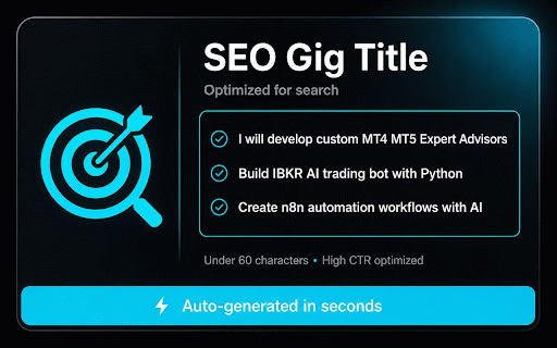 Fiverr Filla :: AI-powered autofill for Fiverr gig titles, descriptions, packages, FAQs, bio, work experience, and skills using Groq.
