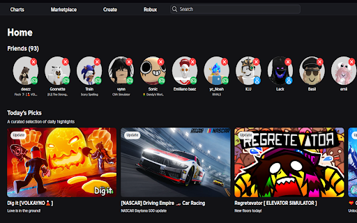 Roblox Friend Hider :: Hide specific Roblox friends from your view with one click.