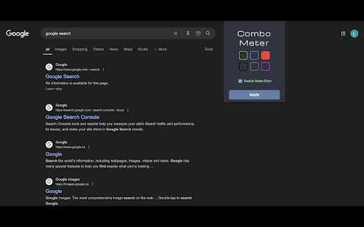 Combo Meter :: Shows a combo meter while you type! Track your typing streaks and see how many keys you hit in a row.