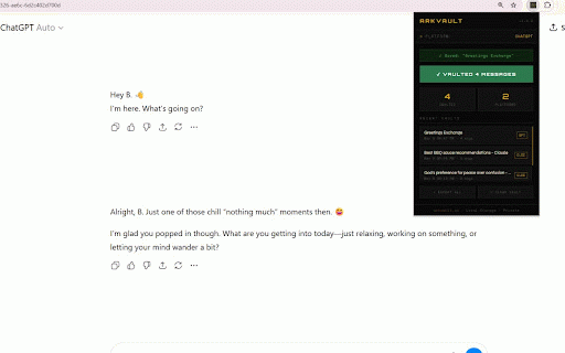 ArkVault — AI Memory Vault :: Vault your AI conversations from ChatGPT, Claude, Gemini, and more. Local only. Private. Yours forever.