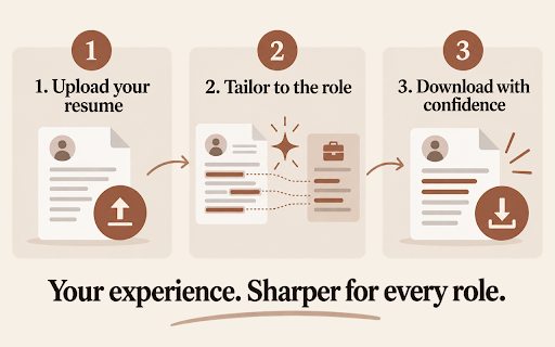 Rezzie :: Tailor a truthful, job-specific resume from the job page you are viewing using your saved Rezzie resumes and credits.