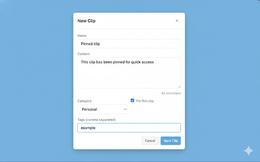 Your Permanent Clipboard :: A powerful clipboard manager with categories, tags, templates, and sync across devices
