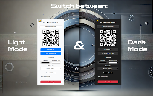 QR - Advanced Coder :: Generate a QR code for the current page or custom text.