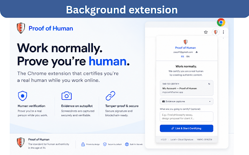 Proof of Human :: Local biometric validation of human workflows