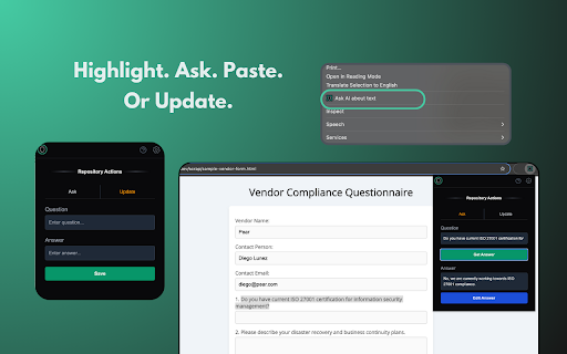 TrustHub AI Assistant :: AI-powered assistant for quick vendor assessments and compliance checks.