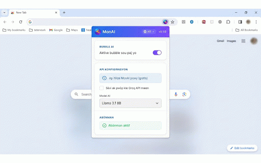 MonAI :: AI Page Assistant: analyze, summarize, extract data from any web page. Helps with AppSheet formulas too. Dev by Sylvenson.