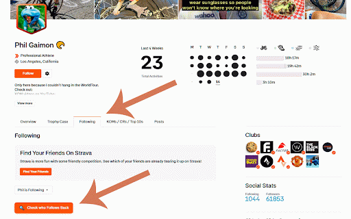 Strava Followback Detector :: Detect which athletes you follow on Strava are following you back by scraping your followers in the background.