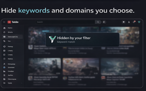 Quiet Filter – Block Porn, Politics & Online Noise :: Filter Google Search and YouTube content with optional Parent Lock. Matching Shorts are blurred or collapsed.
