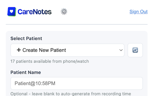CareNotes - Medical Documentation Assistant :: Record, transcribe, and generate medical notes automatically