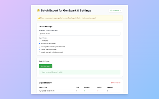 Genspark to Obsidian markdown file :: Save Genspark conversations to Obsidian markdown file with one click. Batch export Genspark conversations