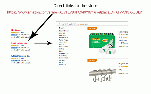 Viewed Stores in Amazon :: Marks viewed stores in Amazon