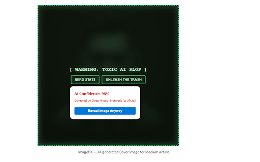 TruePixel :: Detects and blurs AI-generated images in real-time.