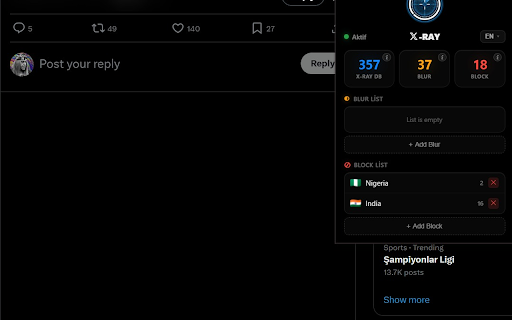 X-Ray: Block Tweets by Real Location :: Location Blocker & Screener for X