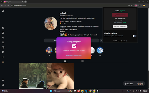 InstaSnap - Instagram Profile Tracker :: Track Instagram followers, detect unfollowers, and analyze growth trends with secure, local-only snapshots.