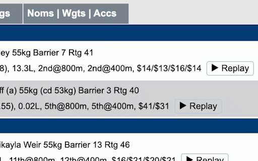 AU Race Replays for Racing Australia :: Adds state-site race-replay and horse-profile links (NSW, QLD, VIC, SA, TAS, WA) inside racingaustralia.horse form pages.