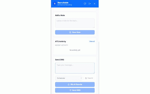 Recruitable - AI-Powered Recruiting :: Source, enrich, and import LinkedIn profiles into the Recruitable ATS - right from your browser.