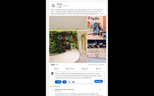 Engage AI :: AI-powered LinkedIn comment generator. Write engaging, professional comments to save time and boost engagement.
