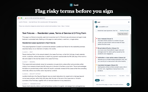 Lexi — The AI Operating System for Law :: AI legal assistant: legal review, contract analysis, legal drafting help, risk flags & judgment summaries on any page. Private.