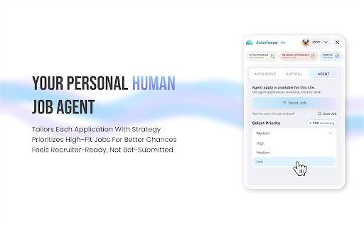 Jobsforce - AI Job Application Assistant :: AI-powered browser extension that helps you apply to jobs faster with resume matching, keyword analysis, and auto-fill capabilities.