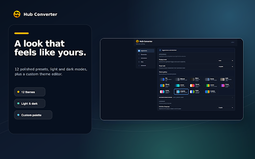 Hub Converter :: Convertissez unités, devises et cryptomonnaies instantanément, avec détection intelligente sur les pages web.