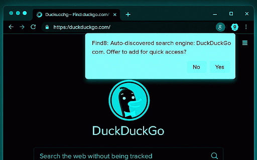 Find8: Find-it Quickly Auto Discover New Search-Engines :: Find easily quickly any search. Automatically discover add new engines. 100% private — no ads, no tracking.