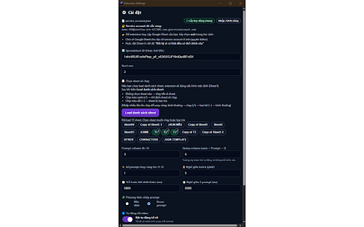 Veo Flow Pro :: Lấy prompt từ Google Sheets, gõ vào Labs Flow (Veo3), tải video về và ghi trạng thái.