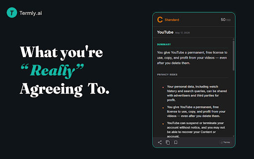 Termly.ai :: Termly.ai analyzes Terms of Service and Privacy Policies and gives you a plain-English risk report.