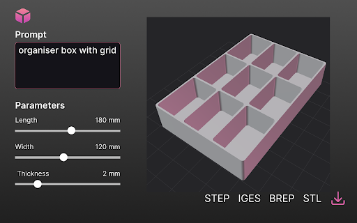 Text to CAD :: Powerful Text to CAD ai tool to convert descriptions into parametric models. AI CAD generator for engineering design and automation.